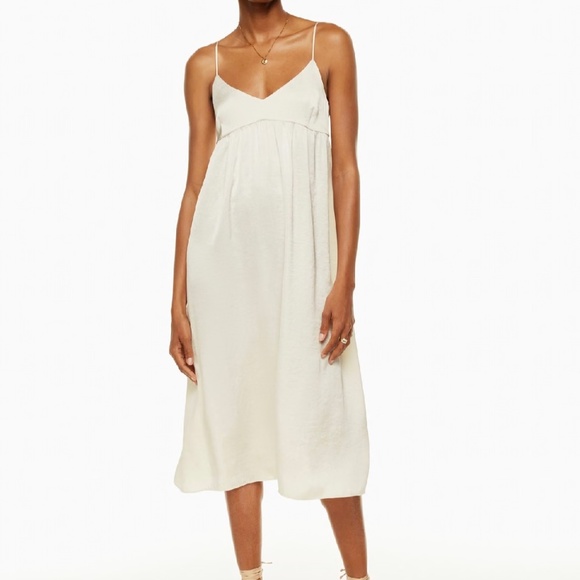 NWT ARITZIA x WILFRED - Lovers Midi Dress in Slab Blue, XS - Picture 1 of 7